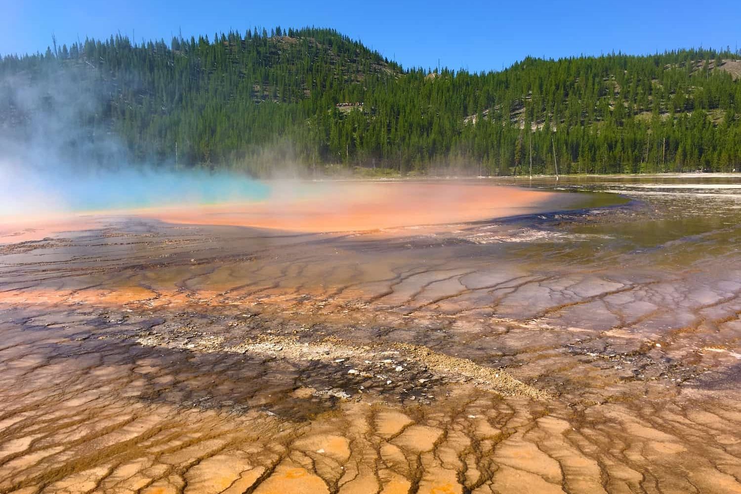 хайкинг среди вулканических ландшафтов парка Yellowstone